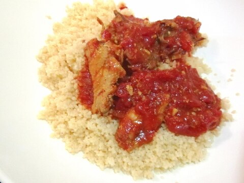 ささっと出来るクスクス&チキンのトマト煮